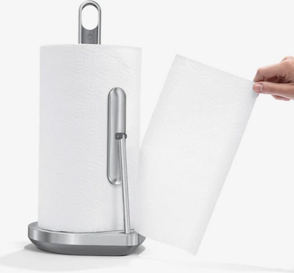 Поставка за кухненска хартия с вграден спрей за повърхности SimpleHuman KT1196, 177 мл, 20.3х17.8х38.1 см, Матов инокс