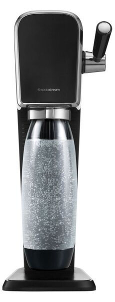 Машина за газирана вода SodaStream ART, 1 л, Ръчна карбонизация, 2 степени, Без BPA, Черен/сребрист