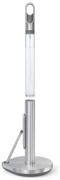 Поставка за кухненска хартия с вграден спрей за повърхности SimpleHuman KT1196, 177 мл, 20.3х17.8х38.1 см, Матов инокс