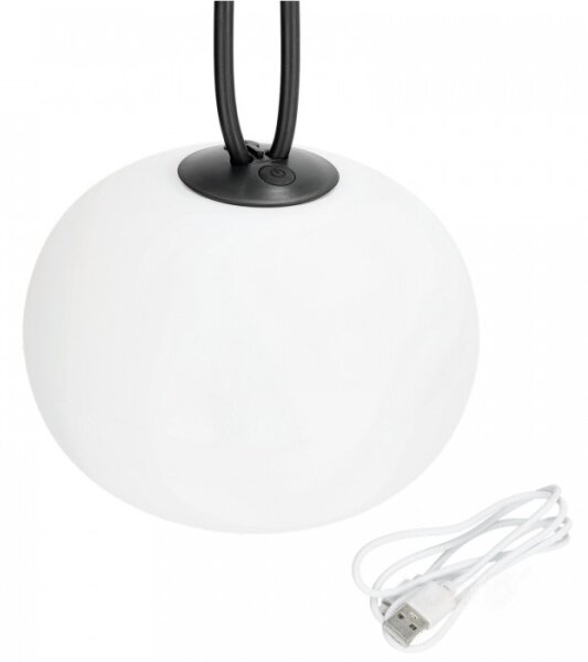 Димируемо презареждаемо външно LED осветително тяло VENEZIA LED/1,5W/5V 2500K IP54 2600mAh черно
