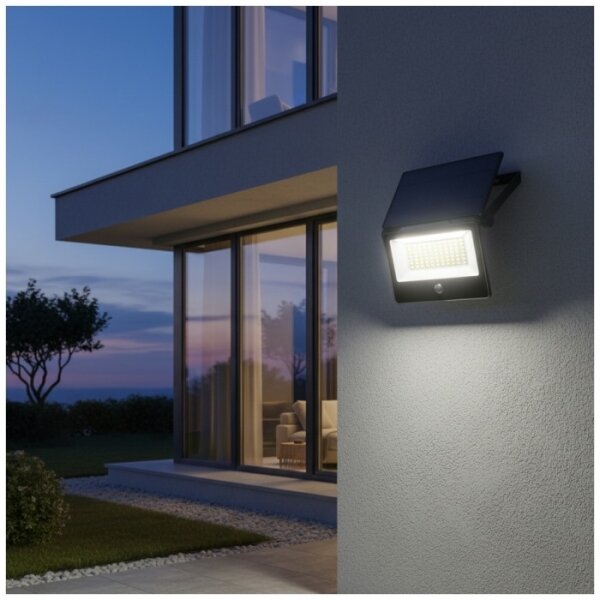 LED соларен прожектор със сензор NCS G2 LED/30W/3,7V 3000/4000/6500K IP54 5200 mAh