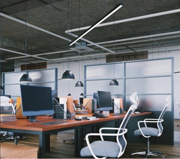 LED таванно прикрепено/подвесно осветително тяло KOLINE LED/40W/230V 3000/4000/6500K 120cm черно