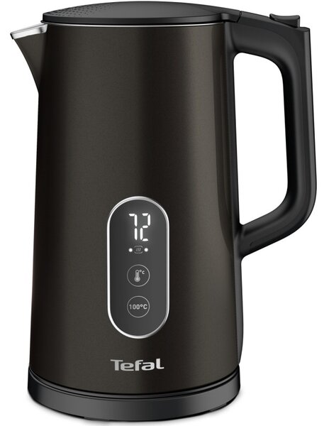 Електрическа кана Tefal KI831E10, 1800W, 1.7 л, 5 темп. нива, LED, Сензорно управление, 360°C основа, Двойни стени, Филтър против варовик, Черен