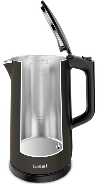 Електрическа кана Tefal KI831E10, 1800W, 1.7 л, 5 темп. нива, LED, Сензорно управление, 360°C основа, Двойни стени, Филтър против варовик, Черен