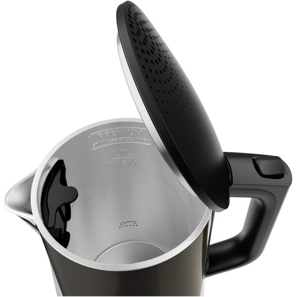 Електрическа кана Tefal KI831E10, 1800W, 1.7 л, 5 темп. нива, LED, Сензорно управление, 360°C основа, Двойни стени, Филтър против варовик, Черен
