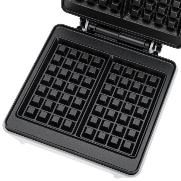 Гофретник Mesko MS 3091, 1800W, Незалепващо покритие, 2 плочи, Неплъзгащи се крачета, Бял