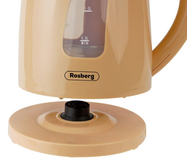 Електрическа кана Oliver Voltz OV51230B, 2200W, 1.7 л, Светлинен индикатор, Безжична, Кремав