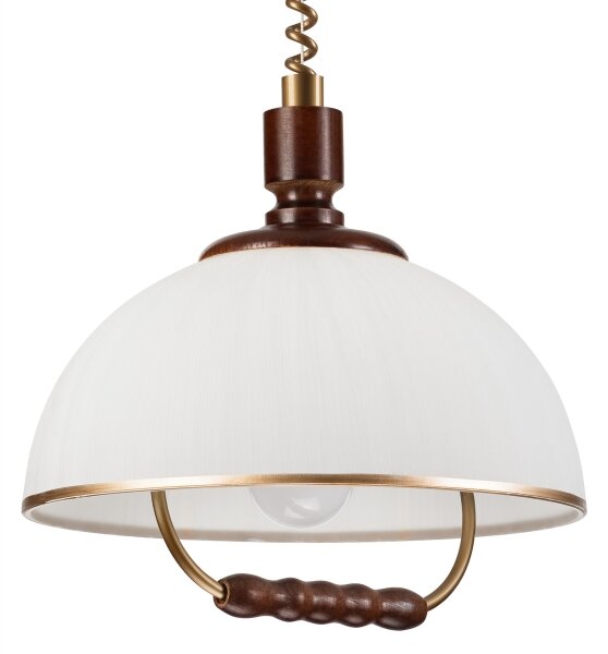 Висяща лампа RAMONA 1xE27/60W/230V беж/тъмнокафява