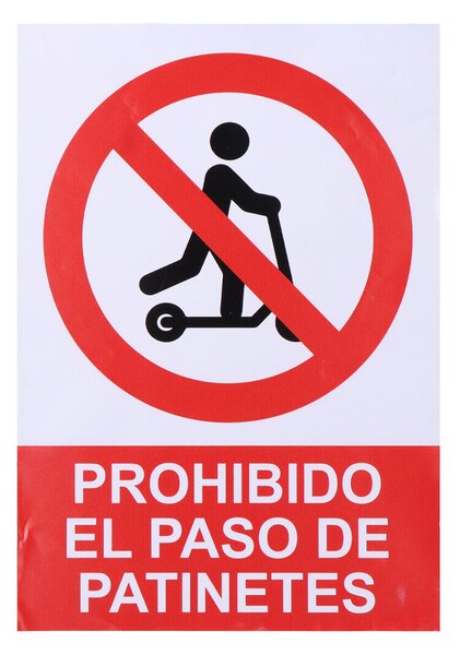 Плакат Normaluz Prohibido acceder con patinete Винил (21 x 30 cm)