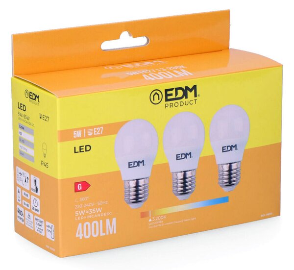 LED крушка EDM E27 5 W G (3200 K)