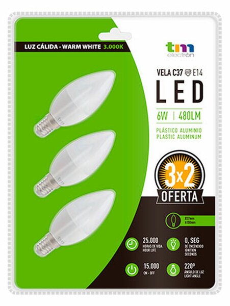 LED крушка TM Electron E14 3000 K