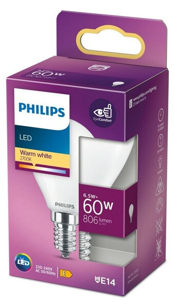 LED крушка Philips Wiz E14 6,5 W 806 lm (2700 K) (Ø 4,5 x 8 cm)