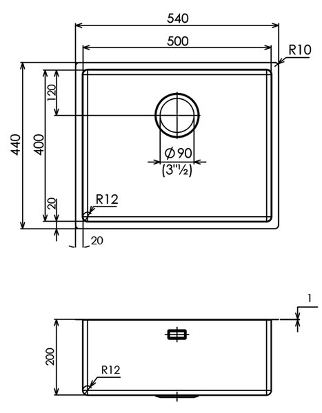 PLADOS КУХНЕНСКА МИВКА MAKI ST-R 54-00 540X440 ИН