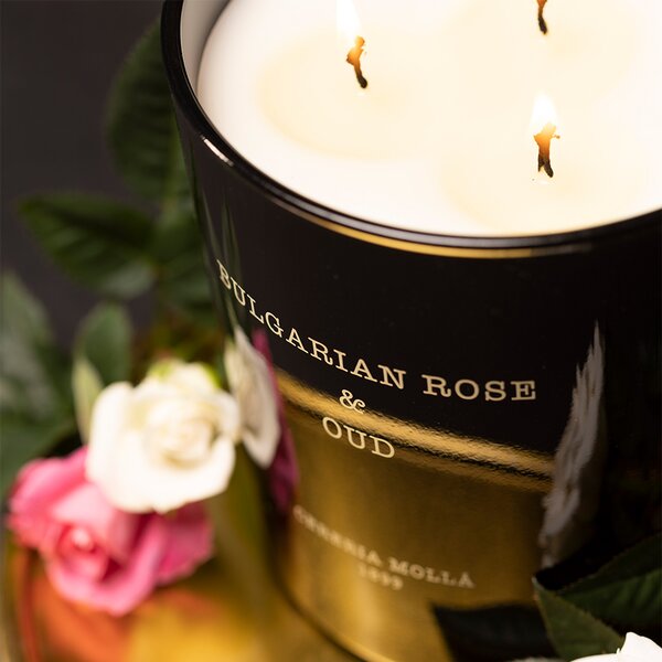 CERERIA MOLLA СВЕЩ XL С 3 ФИТИЛА BULGARIANROSE&OUD