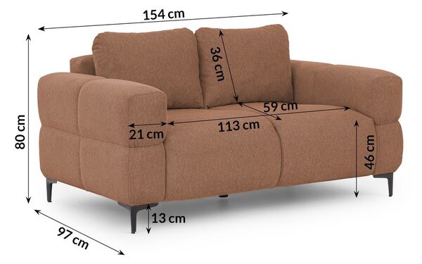 Теракотен диван 154 cm Helio – Ropez
