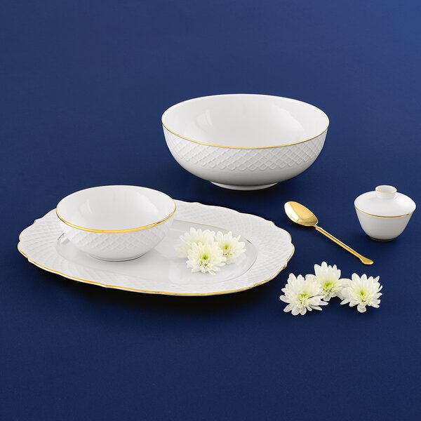PORCEL КУПА ЗА САЛАТА EMPIRE GOLD 25CM 2500ML