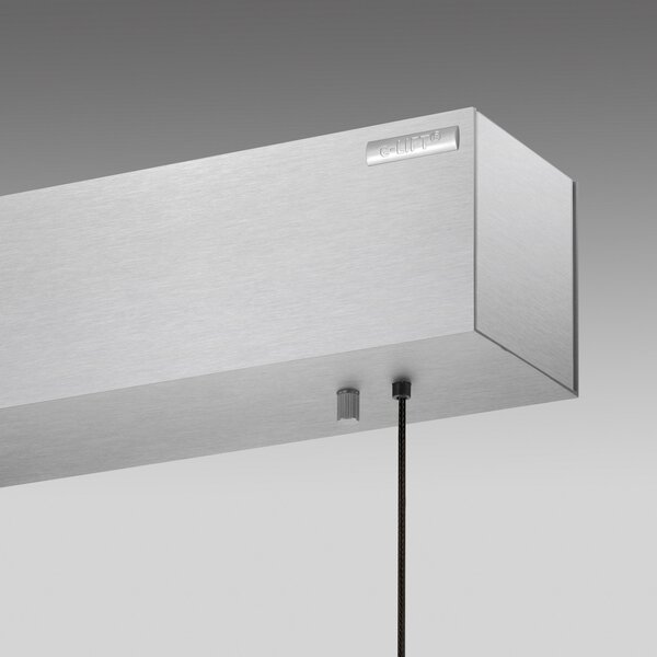 PURE LED висяща лампа E-Motion, диамант, CCT, Затъмняване, Сив, Дневна/трапезария, Метал, Модерен