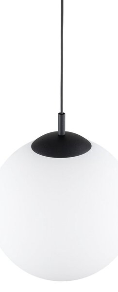 TK Lighting Висящо осветително тяло Esme, опалово стъкло, единична светлина, Ø 35 cm, Затъмняване, Бял, Дневна/трапезария, Стъкло, Модерен, Глобус