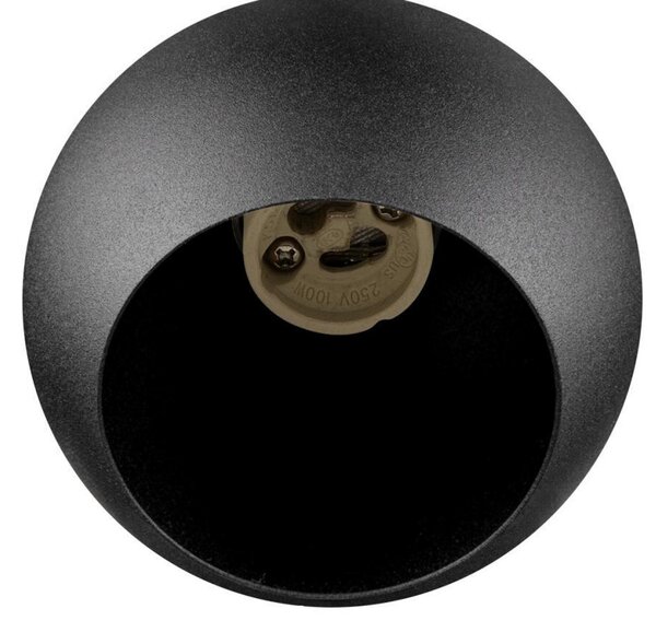 SLV висяща лампа Light Eye 90, черна, Ø 9 cm, метал, Затъмняване, Черен, Дневна/трапезария, Метал, Модерен