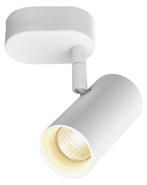 SLV LED стенен прожектор Noblo, 2700 K, бял, 13 cm, метал, Затъмняване, Бял, Дневна/трапезария, Алуминий, Модерен