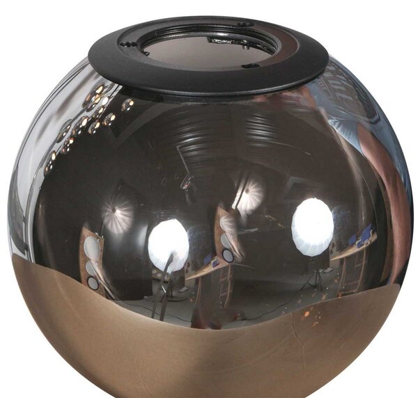 Steinhauer LED висяща лампа Bollique, 12-пламъчна. кръгла, черна, стъкло, Затъмняване, Черен, Дневна/трапезария, Стъкло, Глобус