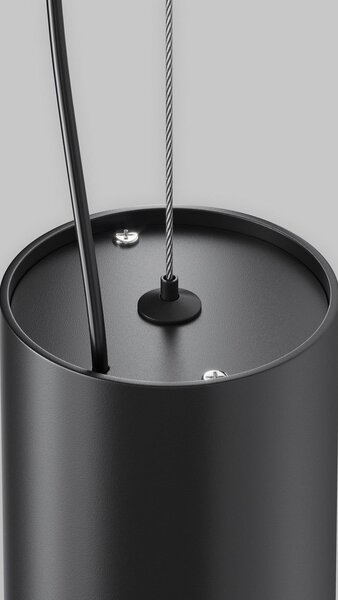 Maytoni LED висящо осветление Efir, черно, Ø 9,5 cm, 25 W, 38°, Черен, Дневна/трапезария, Алуминий, Модерен