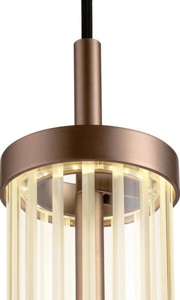 SLV LED висяща лампа Quimera, меден цвят, Ø 8 cm, CCT, Затъмняване, Мед, Дневна/трапезария, Алуминий