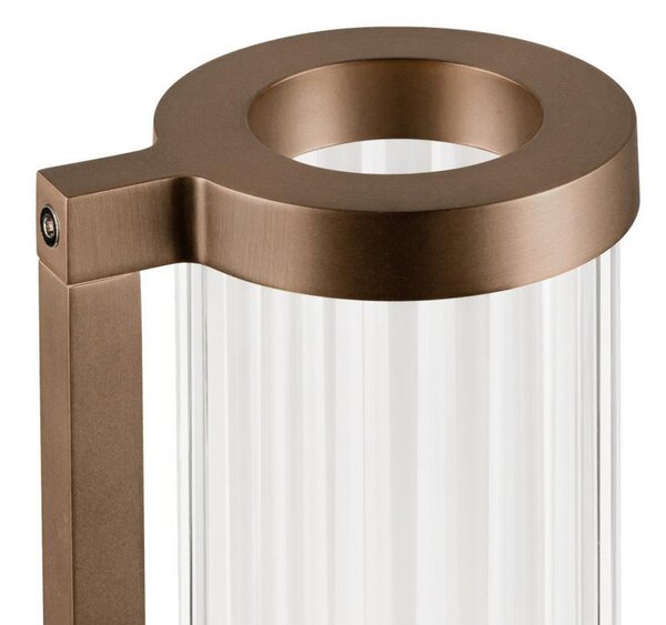 SLV LED стенна лампа Quimera, медноцветна, височина 41 см, CCT, Затъмняване, Мед, Дневна/трапезария, Алуминий