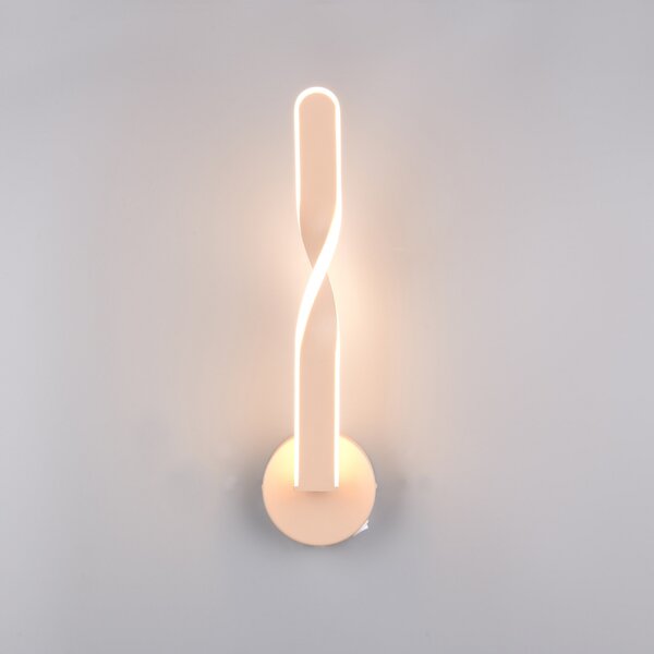 Reality Leuchten LED стенна лампа Ginko, пясъчен цвят, метал, височина 45,5 cm, Бежов, Дневна/трапезария, Метал, Модерен