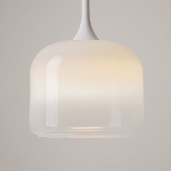Maytoni LED висяща лампа Spirito, бяла, стъкло/метал, Ø 26 cm, Бял, Дневна/трапезария, Стъкло