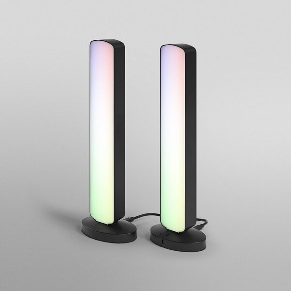 OSRAM SMART+ WiFi настолна лампа MOOD LIGHT, черна RGB CCT 2 бр, Затъмняване, Черен, Дневна/трапезария, Пластмаса, Модерен