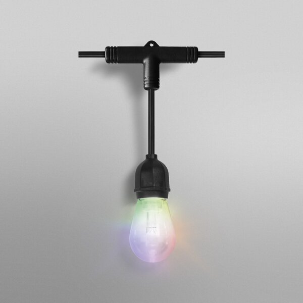 OSRAM SMART+ WiFi LED верига STRINGLIGHT, RGBW 12-flg., Затъмняване, Черен, Пластмаса, Модерен
