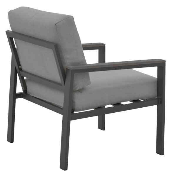 Комплект 4 бр. градинска маса и столове Mabudu Сив 118x64x100 см