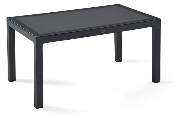 Градинска маса със стъклен плот Novussi Wood, 90x150 см, антрацит