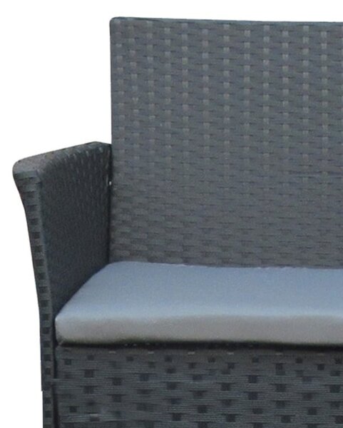 Комплект от 4 градински маси и столове Calmness Black 104x55.5x55.5x79 cm