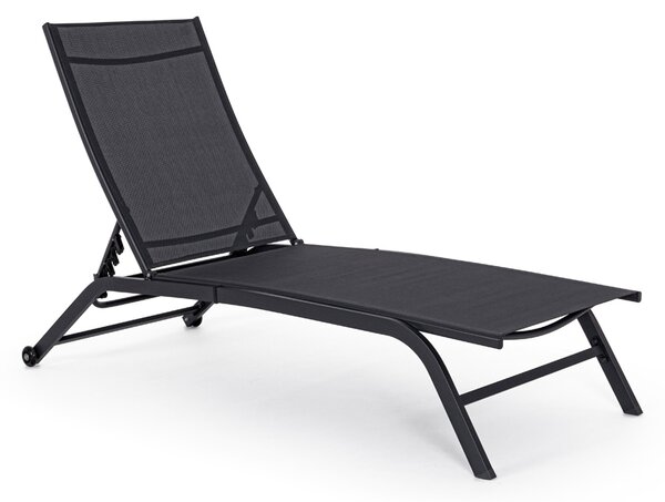 Шезлонг с колела RAUL 63-68x195x101 cm. антрацит