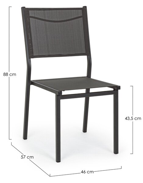 Градински стол HILDE 46x57x88 cm. антрацит