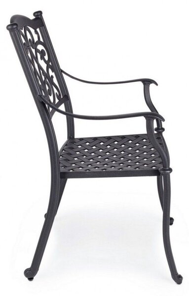 BIZZOTTO ГРАДИНСКИ СТОЛ IVREA 65X60X92 ТЪМНО СИВ