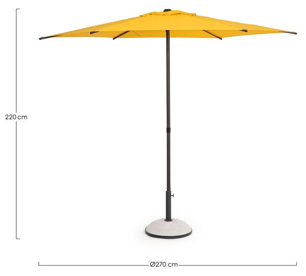 Градински чадър със свободно рамо SAMBA 270x220 cm. жълт/антрацит