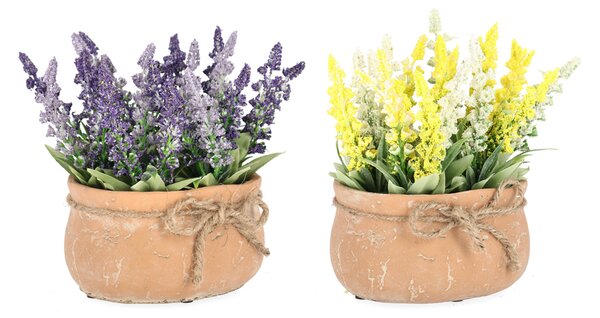 BIZZOTTO ИЗКУСТВЕНО ЦВЕТЕ CORINNE 15x12x18 cm ЛИЛАВО/ЖЪЛТ