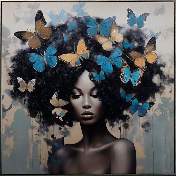 IMAGELAND АКРИЛНА КАРТИНА BLUE BUTTERFLY LADY