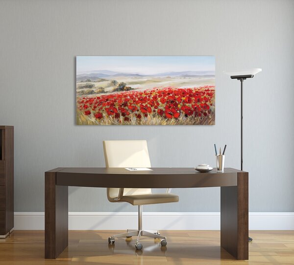 IMAGELAND АКРИЛНА КАРТИНА LANDSCAPE WITH POPPIES