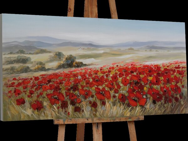 IMAGELAND АКРИЛНА КАРТИНА LANDSCAPE WITH POPPIES