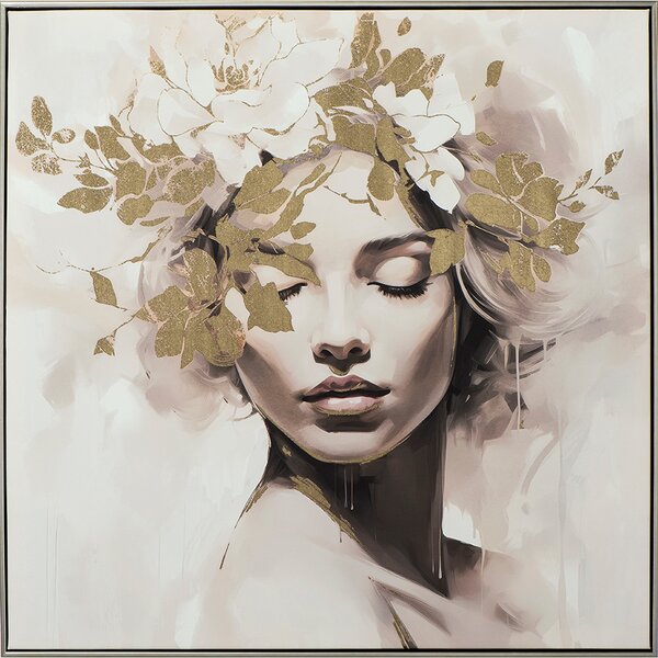 IMAGELAND АКРИЛНА КАРТИНА GOLD FLOWERED BEAUTY