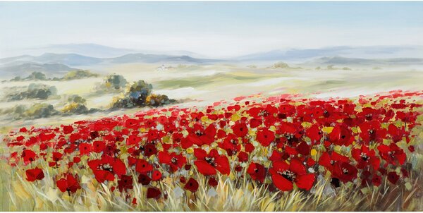 IMAGELAND АКРИЛНА КАРТИНА LANDSCAPE WITH POPPIES