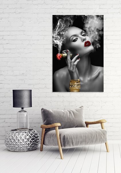 IMAGELAND СТ. КАРТИНА SMOKING BEAUTY WITH RED LIPS