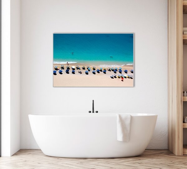 IMAGELAND КАРТИНА С РАМКА SUNSHADE ON THE BEACH