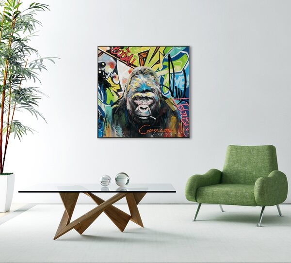 IMAGELAND АКРИЛНА КАРТИНА GORILLA WITH COLOURFUL