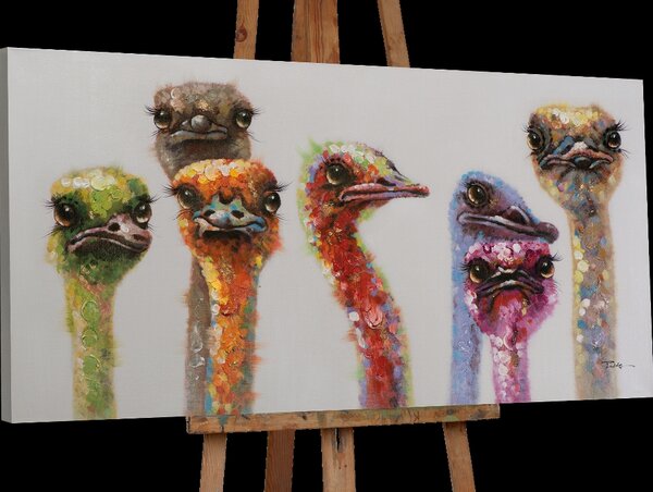 IMAGELAND АКРИЛНА КАРТИНА BIG OSTRICH FAMILIY