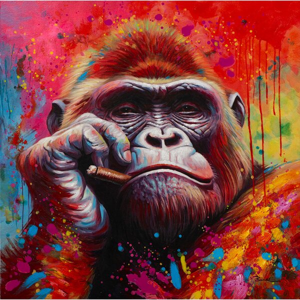 IMAGELAND АКРИЛНА КАРТИНА SMOKING GORILLA